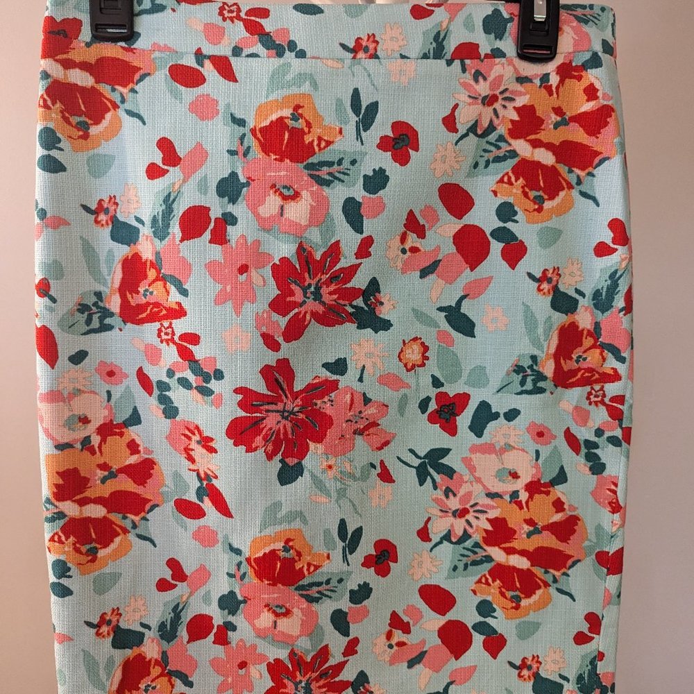 NWT Linen Floral JCrew Factory Pencil Skirt-- Size 2